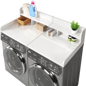 Washer Dryer Countertop with Non-slip Pads Laundry Wood Shelf Topper with Edge