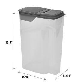 (2 pack) Clear Plastic Cereal Dispenser with Lid, 32 Cup Airtight Cereal Storage Container for Pantry Organization and Dry Food Storage