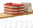 Pack Closet Organizers and Storage, Clear Shelf Dividers, Vertical Purse Organizer for Closet Perfect for Sweater, Shirts