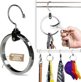 Multipurpose Closet Hangers- Tie and Belt Hanger for Closet- Great Space Saving Belt Organizer for Wardrobe - Ideal for Storing Belts, Ties, Scarfs