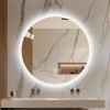 Round LED bathroom mirror with light, wall-mounted vanity mirror, anti-fog, adjustable color temperature and dimming function