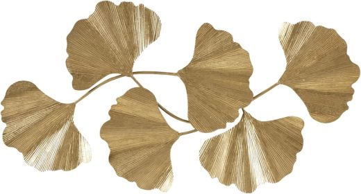Wall Art Living Room DÃ©cor Faye Metal Foil Ginkgo Leaf Large Home Accent Modern Inspired Dining