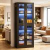 Elegant Bookshelf with Adjustable Shelves and Foot for Bathroom