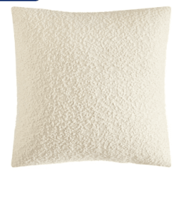 Mainstays Square Boucle Ivory Throw Pillow For Adults, 18 in x 18 in