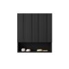 TOBI 26" Wall-Mounted Striped Bathroom Cabinet, with Doors, Shelf and Open Storage Compartment Over The Toilet Storage Cabinet for Bathroom, Kitchen