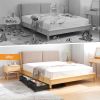 2 Pack Bedroom Storage Organization, Large Under Bed Storage Containers Room Organizer for Clothes,Shoes,Toys,Bedding