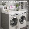Washer Dryer Countertop with Non-slip Pads Laundry Wood Shelf Topper with Edge