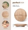 Round decorative tray, wooden bathroom countertop storage rack, farmhouse kitchen dÃ©cor, wooden riser shelf for soap dishes, perfumes, candles