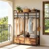 Freestanding  Closet Organizer with Garment Rack Drawers And Shelves for Bedroom Home Organization