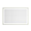 48 x 32 Inch LED Bathroom Mirror with Front and Backlight, Wall Mounted Vanity Mirror with Aluminum Frame, Anti-Fog, Memory, 3 Colors