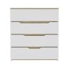Lynbrook 4-Drawer Dresser White and Light Oak