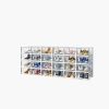 White Small 24-Piece Shoe Storage Box Set â€“ 33x23x14cm, Plastic Mesh & Stackable Design