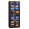 Elegant Bookshelf with Adjustable Shelves and Foot for Bathroom