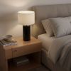 Aura Black Table Lamp with On/Off Switch Black Block Base