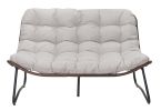 Patio Loveseat Sofa, Outdoor Wicker Loveseat with Luxury Thick Cushion, All-Weather Patio Furniture Set
