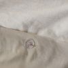 3 Piece Organic Cotton Oversized Duvet Cover Set Natural Full/Queen