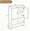 Wall Mounted Bathroom Cabinet with Towel Bars Medicine Cabinet Storage Shelf for Bathrooms