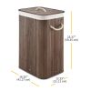 Bamboo Laundry Hamper with Rope