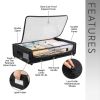 Set of 2 Under-Bed Rolling Storage Container with Transparent Cover, Versatile Space-Saving Design