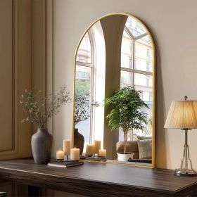 Bathroom Wall Mirror, Metal Frame Vanity Mirror for Bedroom, Entryway, Living Room (Option: golden-38"L x 26"W)
