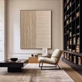 Large beige Wabi-Sabi mural decoration beige 3D texture painting beige minimalist art beige abstract art painting modern wall art decoration (style: 01, size: 140x210cm)