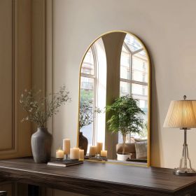 Bathroom Wall Mirror, Metal Frame Vanity Mirror for Bedroom, Entryway, Living Room (Option: golden-30"L x 20"W)