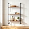 Modern 3-Tier Floating Shelf for Kitchen Living Room Home Office Bathroom - Wall Mounted Storage Organizer Rack