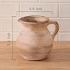 Rustic Kitchen Utensil Holder - 7.6 Inch Ceramic Utensil Crock for Countertop, Vintage Kitchen Counter Decor