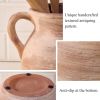 Rustic Kitchen Utensil Holder - 7.6 Inch Ceramic Utensil Crock for Countertop, Vintage Kitchen Counter Decor