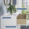 Fluted Dresser For Bedroom, Wood Storage Cabinet With Metal Handles, Modern Closet Of Drawers for Living Room